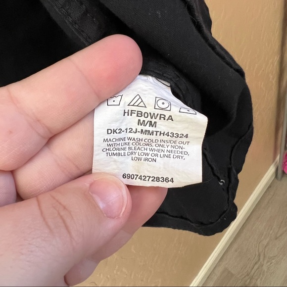 Mens Wrangler Long Sleeve Button Down - Black - Size M - Picture 5 of 5